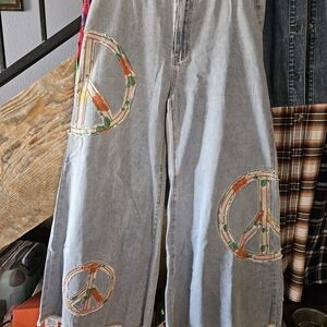 POL Light Blue Denim Peace Jeans